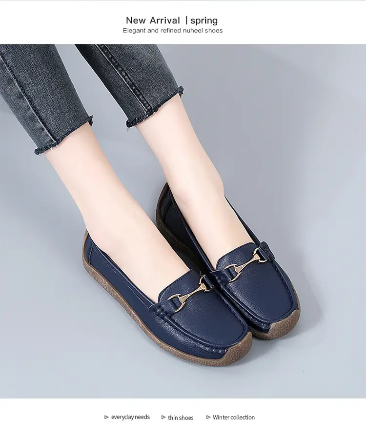 Comfortable universal “mom shoes” for summer and autumn, non-slip loafers wedge heel for work and office, non-slip sole, work shoes — chobi 27