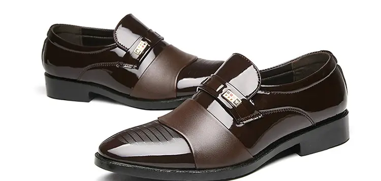 Men's winter classic suit jacket, insulated slip-ons, universal casual wedding shoes, plus size — chobi 25