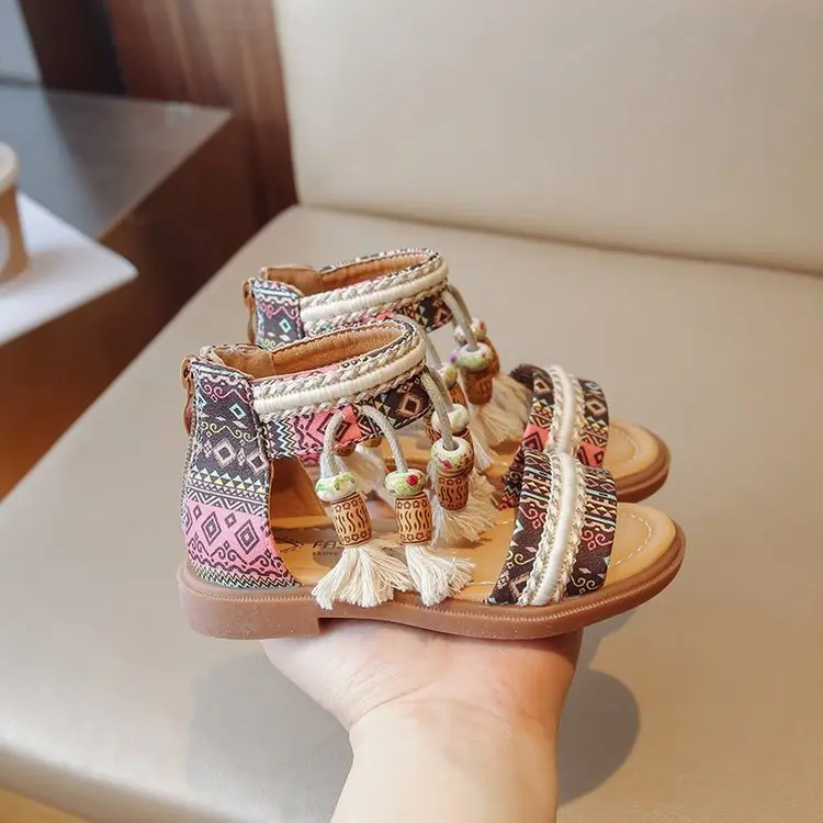 Ethnic sandals, fashionable children's beach footwear, ethnic style, western style, summer 2024 — chobi 3