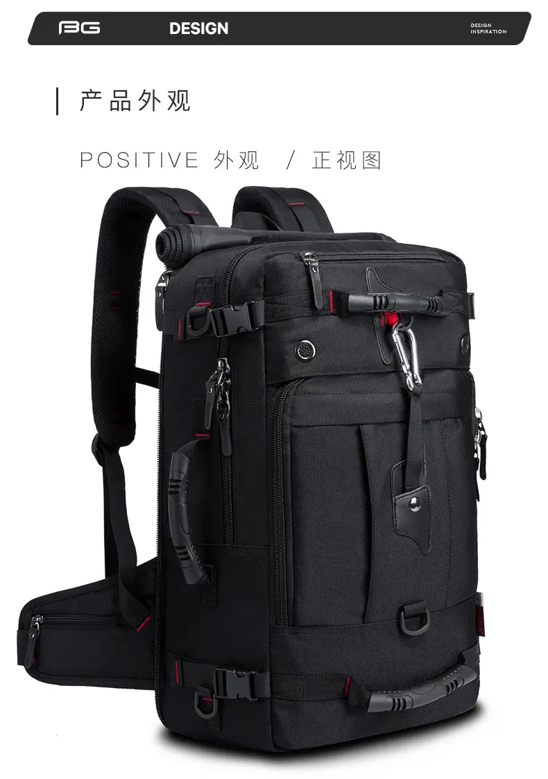 Backpack, capacious luggage universal travel bag for hiking, oxford cloth — chobi 28