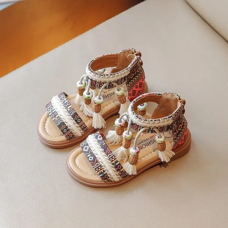 Ethnic sandals, fashionable children's beach footwear, ethnic style, western style, summer 2024 — chobi 2