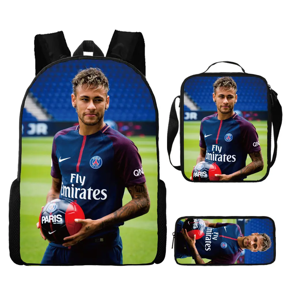 (Cross-border trading), football backpack, set, cartoon school bag, 3 piece set — chobi 7