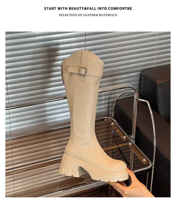Fashionable autumn high boots platform, trend of season, height increasing — chobi 10