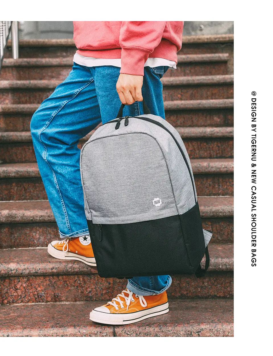 Laptop for traveling, trend backpack for students, sports capacious school bag — chobi 11