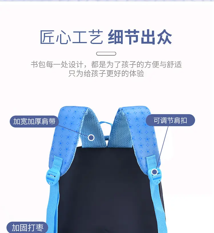 Cartoon school bag for men and women, cute backpack lightweight, 1-3 years, spine protection — chobi 7