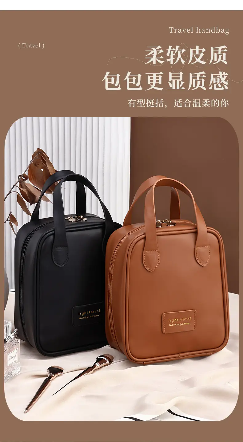 (Cross-border trading), capacious handheld cosmetic bag for traveling, cosmetic brush, organizer bag, high-quality style — chobi 4