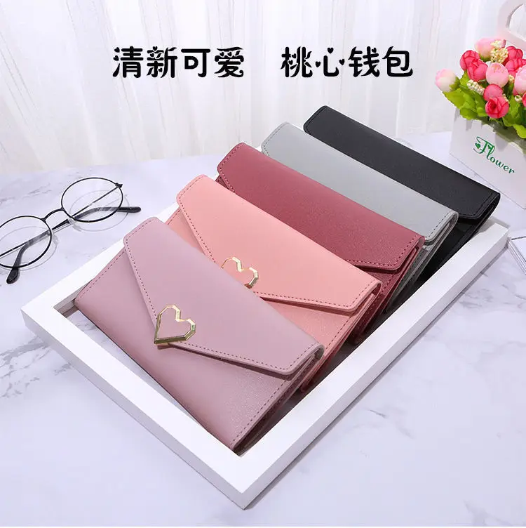 Wallet, shoulder bag, long small clutch bag, cute fresh card holder, Korean style — chobi 1