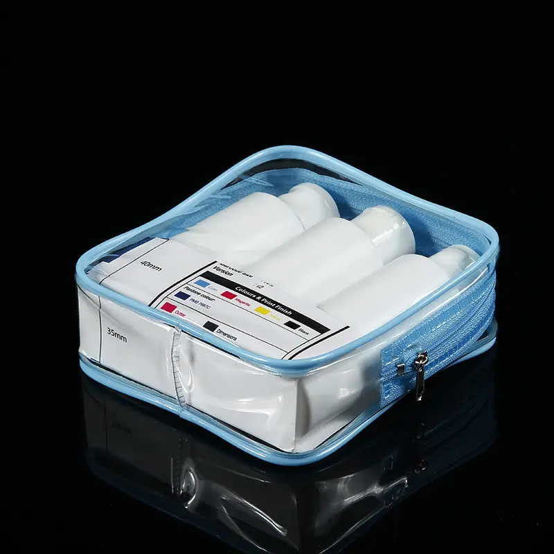 Handheld capacious waterproof storage system for traveling PVC with zipper, cosmetic bag — chobi 5