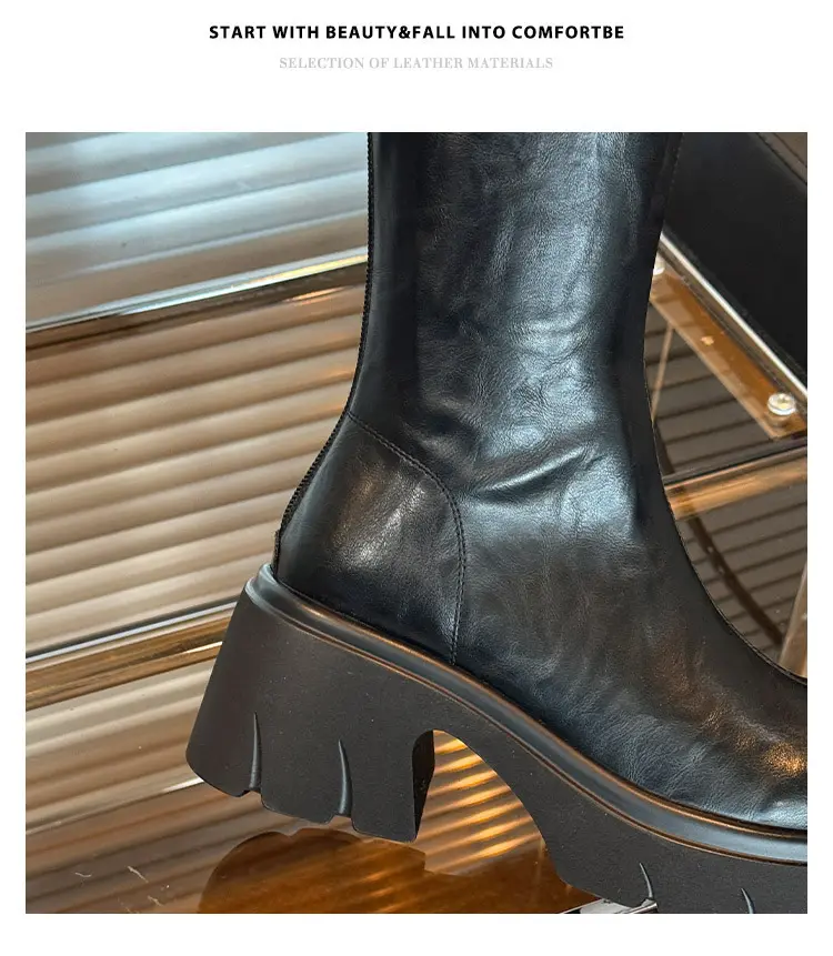 Fashionable autumn high boots platform, trend of season, height increasing — chobi 14