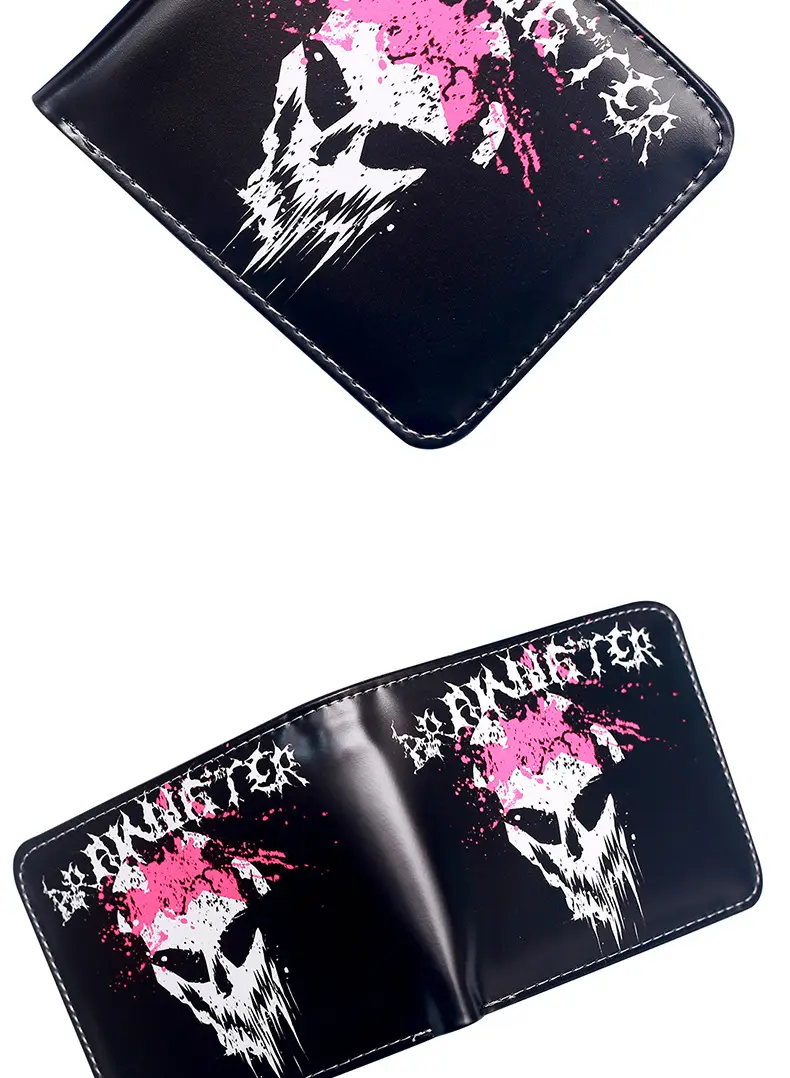 (Cross-border trading), wallet, short cartoon skull with zipper, new collection — chobi 13