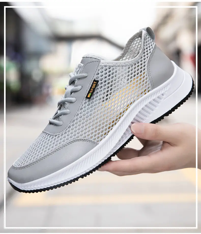 Summer thin mesh breathable shoes, casual comfortable running sneakers for students, soft sole — chobi 36