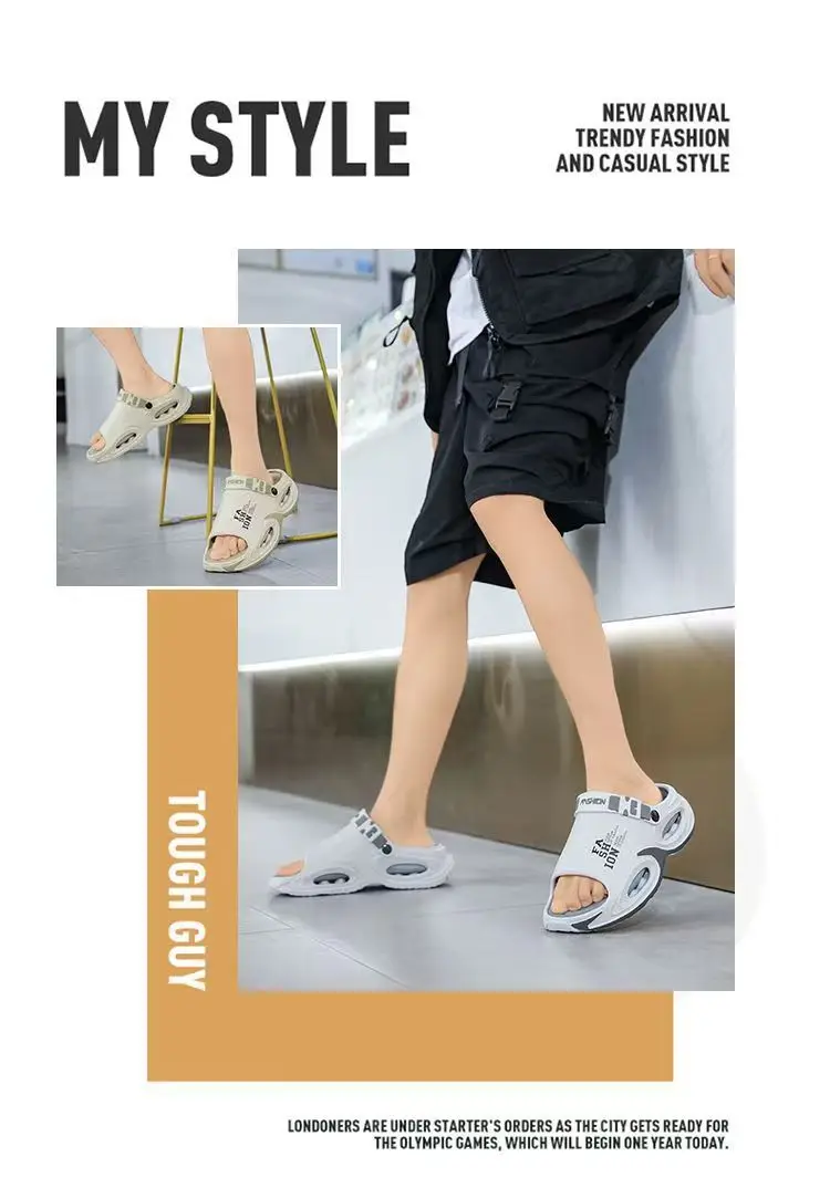 (Wholesale), quality sandals, men's non-slip slippers to go out platform, can be worn in two ways — chobi 3