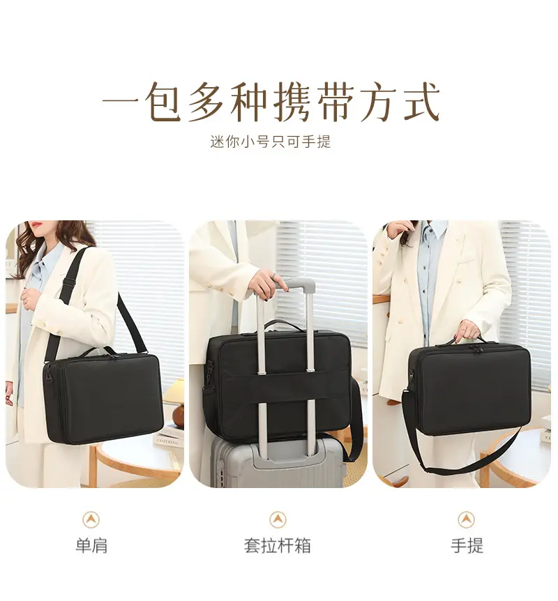 Capacious cosmetic bag, handheld shoulder bag for traveling, brand organizer bag for manicure — chobi 7