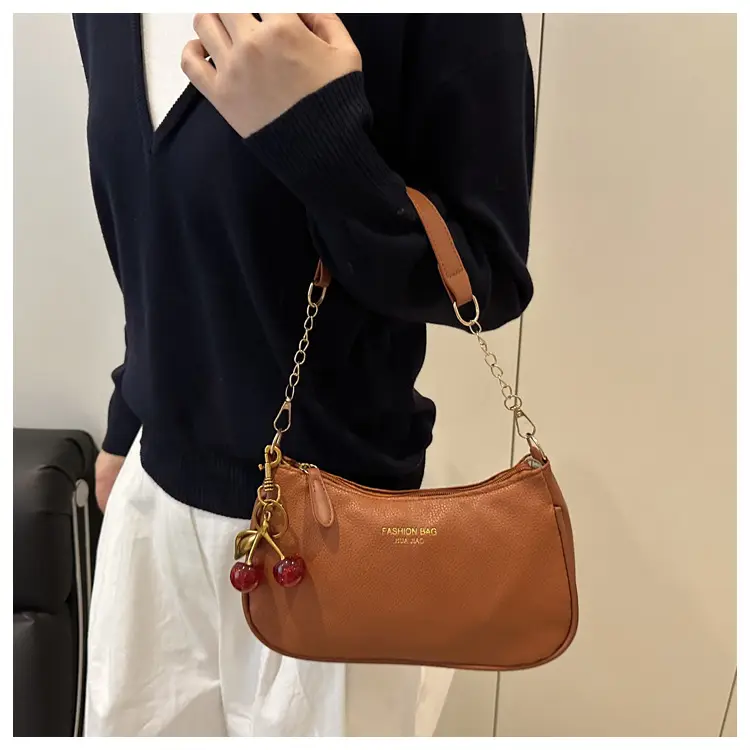 Fashionable trend solid color underarm bag, shoulder bag, one-shoulder bag, purse — chobi 12