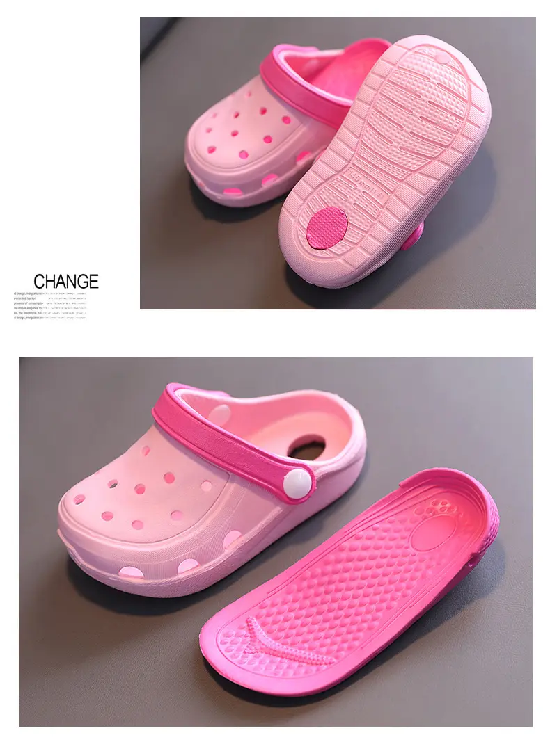 (Cross-border trading), children's beach Crocs-style slippers, breathable soft non-slip mule, closed toe — chobi 17