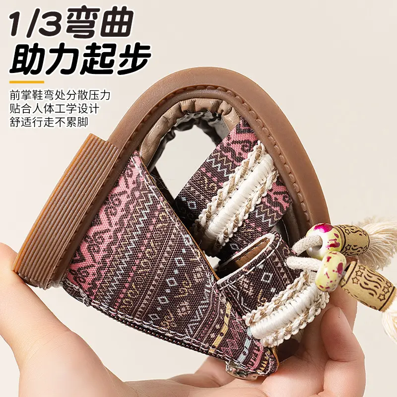 Ethnic sandals, fashionable children's beach footwear, ethnic style, western style, summer 2024 — chobi 21