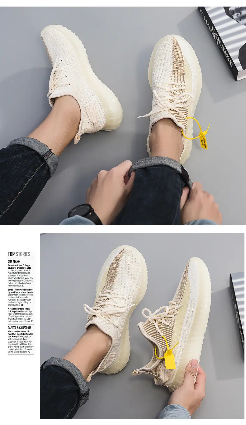 Breathable fashionable running sneakers, soft sole — chobi 14