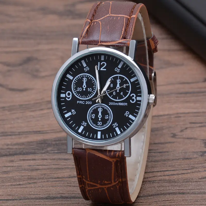 Men's quartz watch, glossy strap — chobi 3
