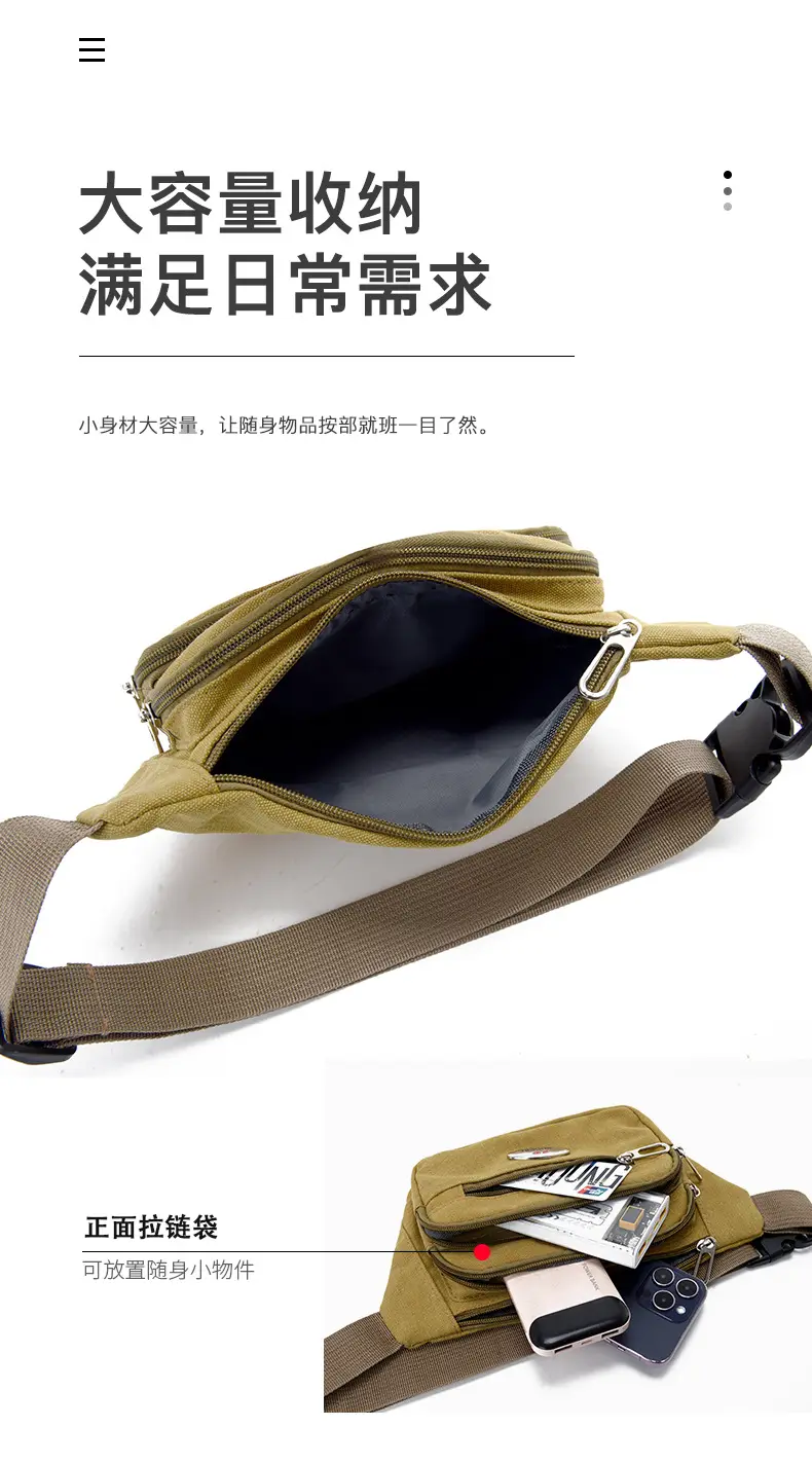 (Cross-border trading), men's cloth multicoloured belt bag, wear-resistant chest bag, travel shoulder bag, casual wallet, increased thickness — chobi 29