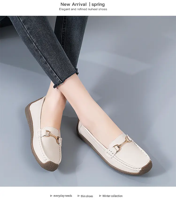 Comfortable universal “mom shoes” for summer and autumn, non-slip loafers wedge heel for work and office, non-slip sole, work shoes — chobi 15