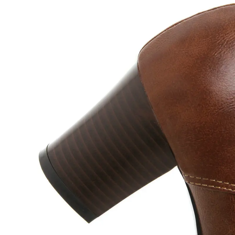 Retro high heels heels, fashionable shoes, wide stable heel, suitable for spring and autumn, 2022 — chobi 13