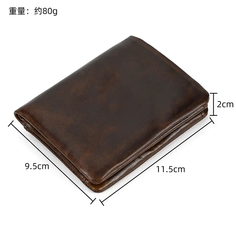 Retro leather wallet for leisure, Amazon, genuine leather — chobi 11