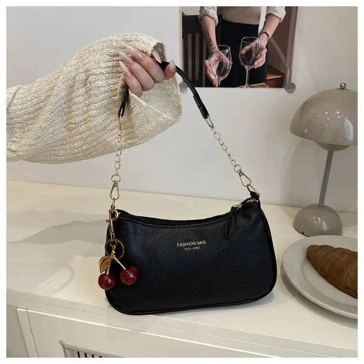 Fashionable trend solid color underarm bag, shoulder bag, one-shoulder bag, purse — chobi 9