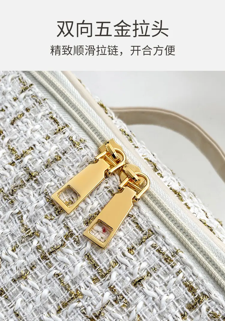 (Wholesale), handheld cosmetic bag, capacious purse, organizer bag for traveling, internet celebrity, Chanel style — chobi 7