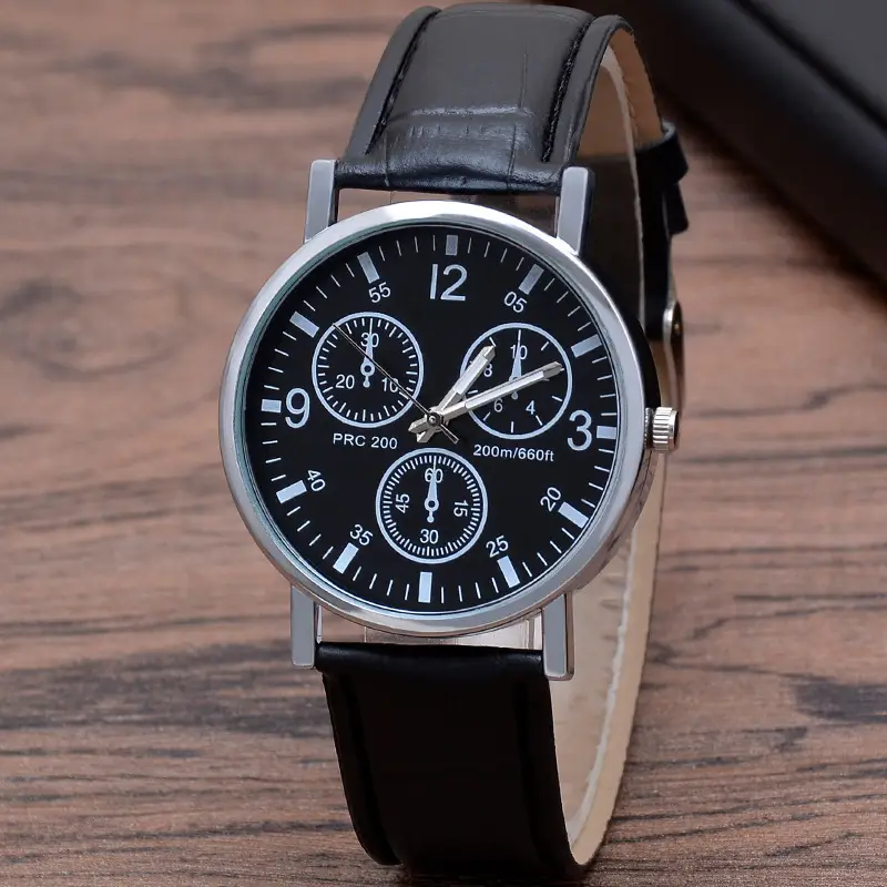 Men's quartz watch, glossy strap — chobi 1