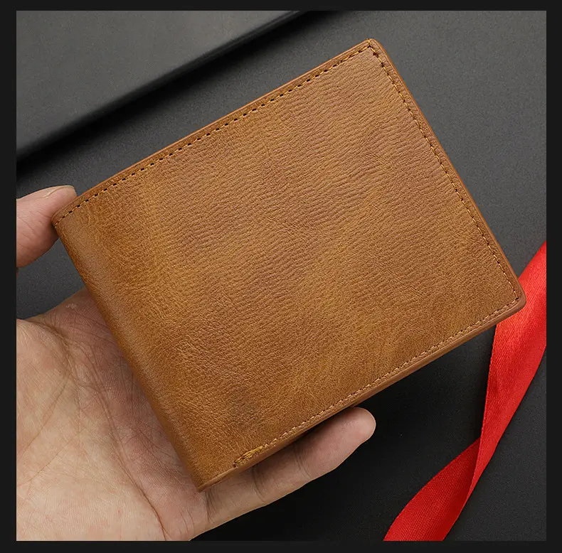 (Wholesale), men's short retro wallet for students, with your logo imprint, (Physicals) — chobi 22