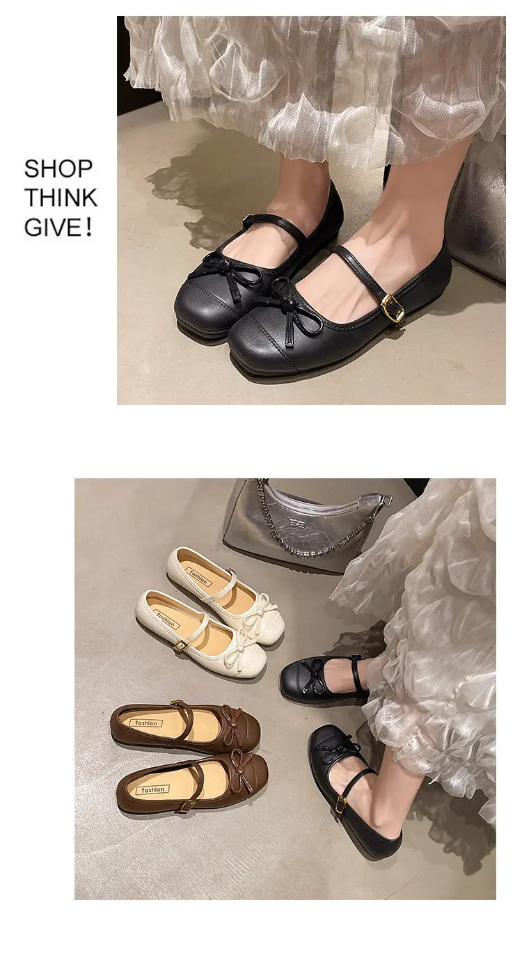 Summer breathable fashionable Mary Jane shoes with bow, french style, high-quality style, women's style, 2026 years — chobi 7