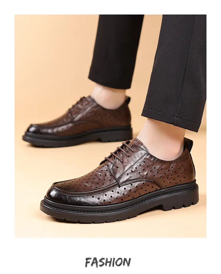 Classic suit jacket, men's summer shoes, breathable casual footwear English style for leisure, Collection Year 2025 — chobi 17