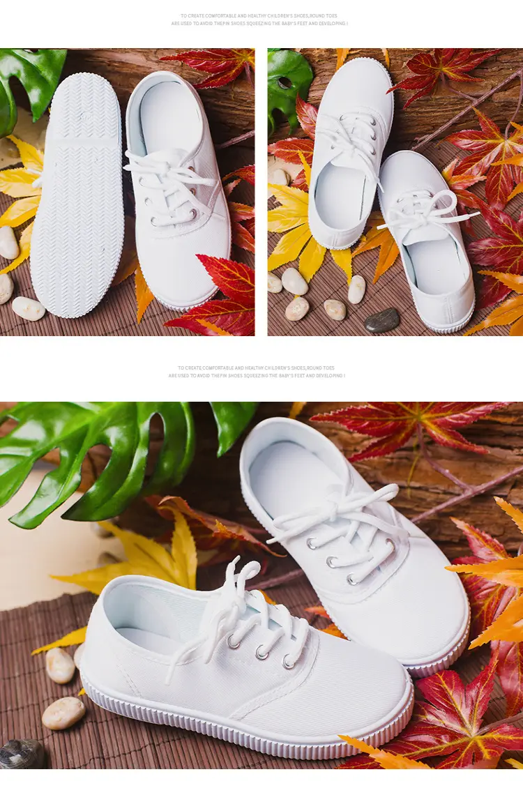(Wholesale), children's espadrilles for early age, white white sneakers, cloth white shoes for students — chobi 31