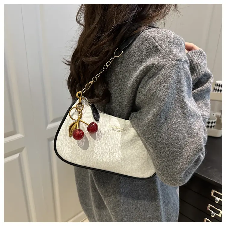 Fashionable trend solid color underarm bag, shoulder bag, one-shoulder bag, purse — chobi 14