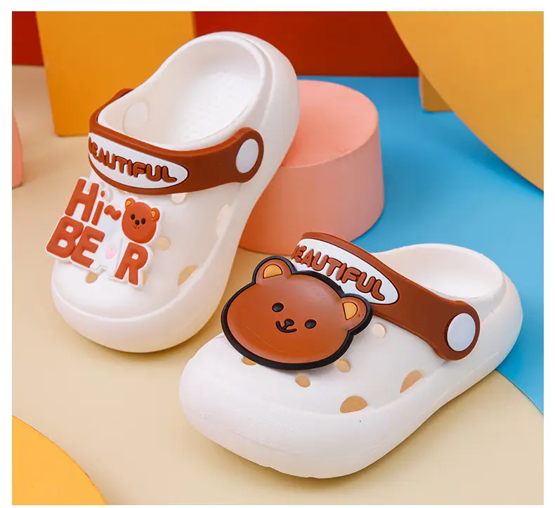 Children's non-slip cartoon summer Crocs-style slippers, mule for boys, sandals — chobi 17