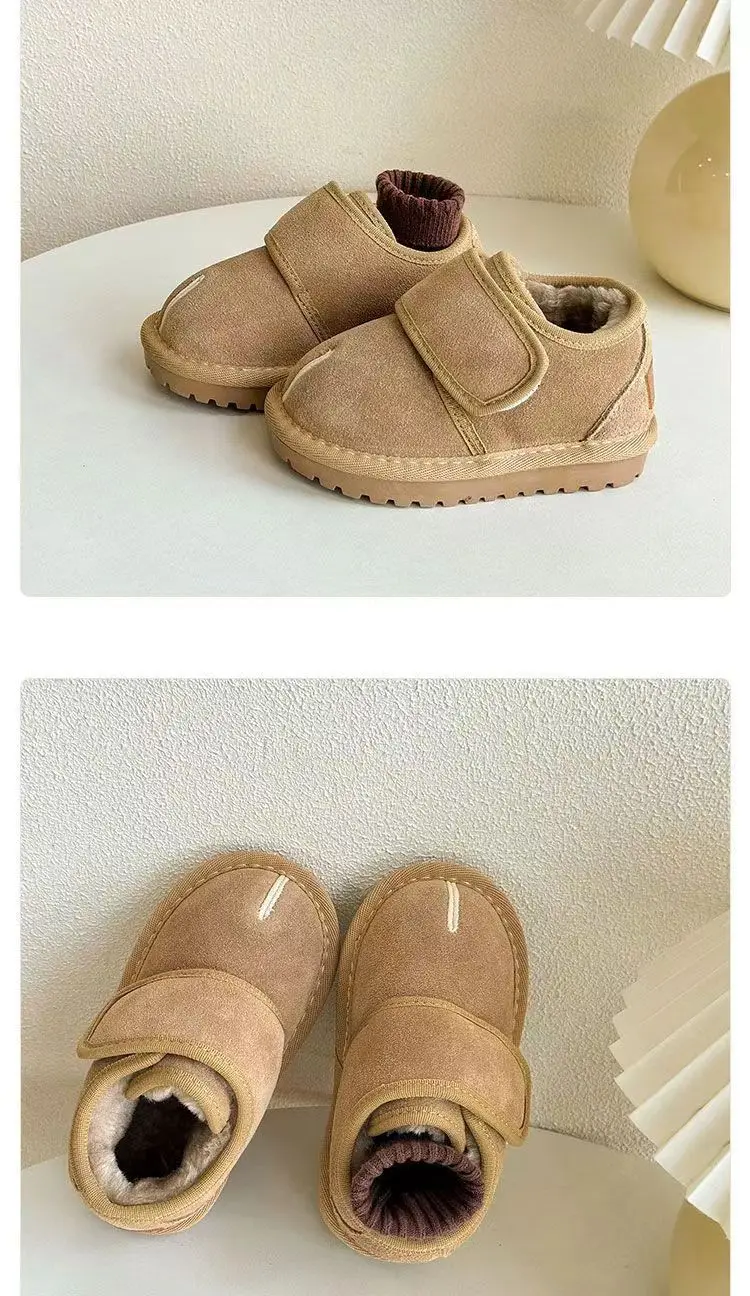 Children's cotton shoes 2025 winter new style boys' baby shoes girls' plus velvet warm cotton boots children's short snow boots — chobi 10
