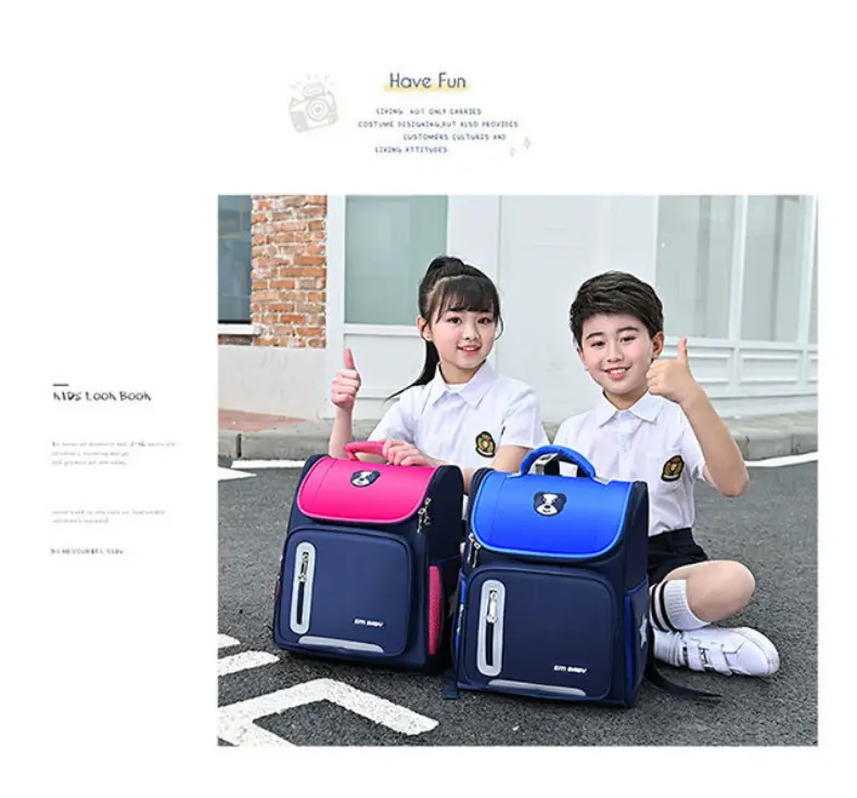 (Wholesale), school bag lightweight for men and women, children's retroreflective space backpack, 1-3-6 years, spine protection, with your logo imprin — chobi 6