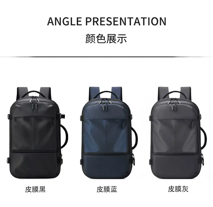 Men's capacious backpack, suitcase for traveling, equipment bag, shoulder bag, laptop, business version, 17 inch — chobi 3