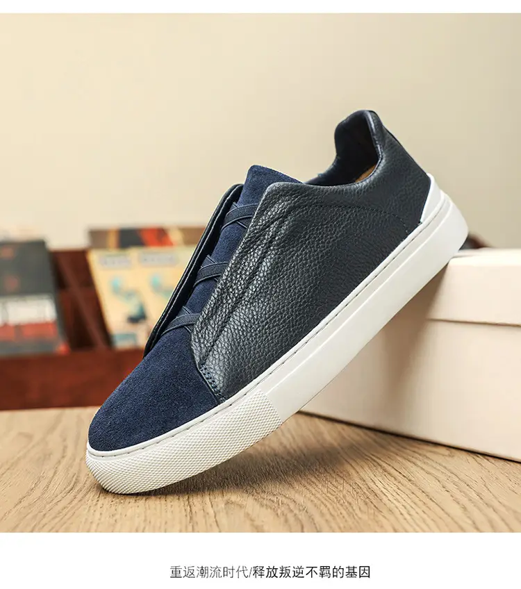 Leather casual universal shoes, fashionable trend loafers, European style, cowhide, Korean style — chobi 9