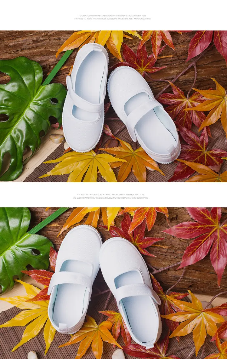 (Wholesale), children's espadrilles for early age, white white sneakers, cloth white shoes for students — chobi 40