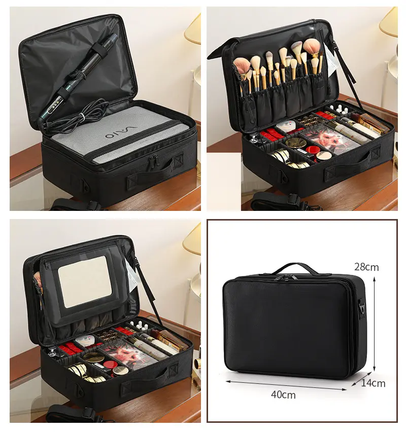 Capacious cosmetic bag, handheld shoulder bag for traveling, brand organizer bag for manicure — chobi 18