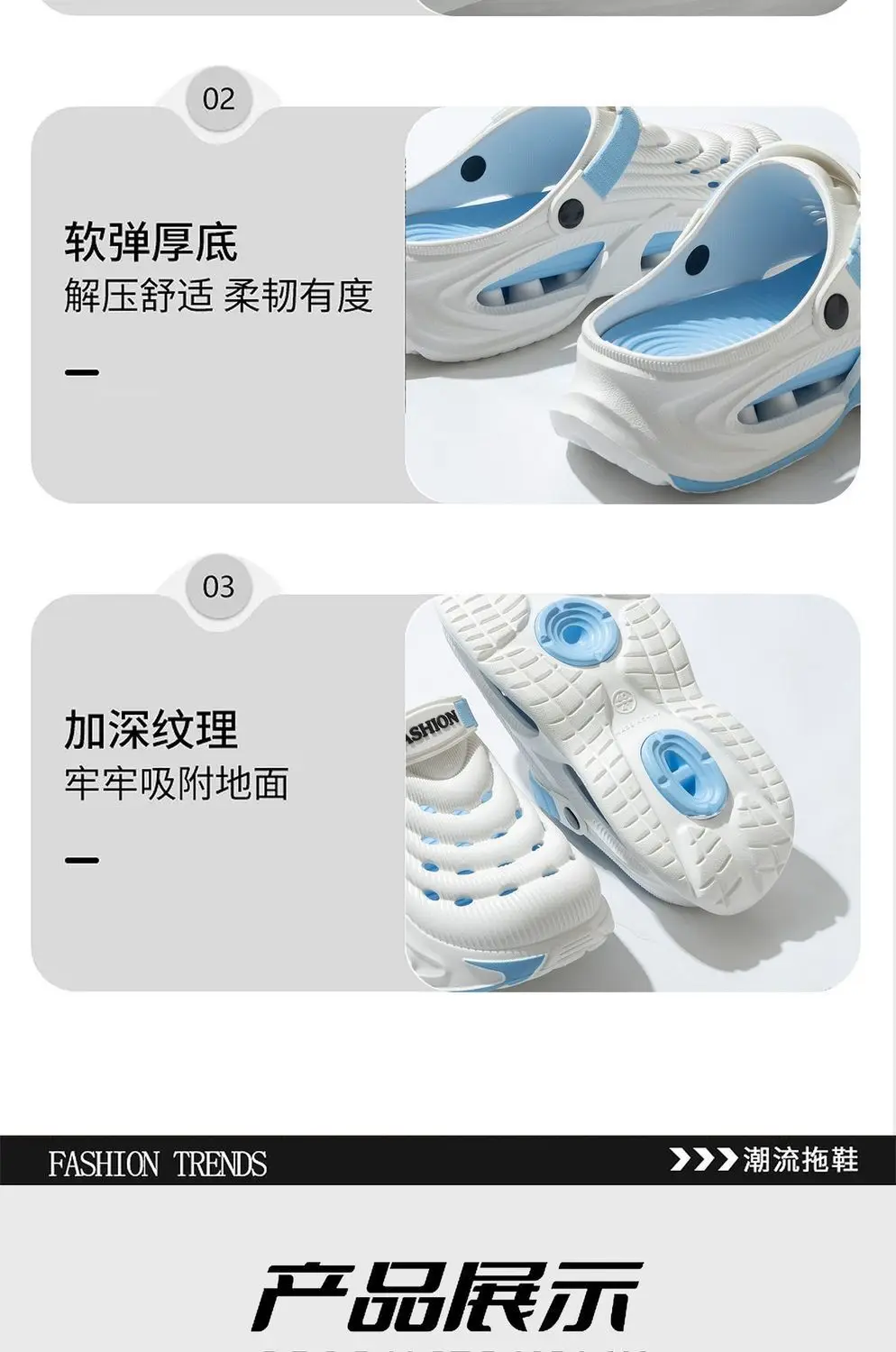 Crocs-style slippers, fashionable beach non-slip sports sandals, wear-resistant mule, men's slippers, summer 2026, suitable for outdoor wear, antibact — chobi 9
