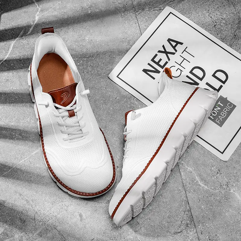 (Cross-border trading), lightweight loafers, comfortable sneakers, breathable casual footwear, made with flyknit technology, (Physicals) — chobi 9