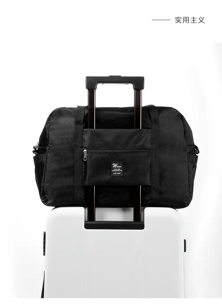 Foldable waterproof storage bag for traveling, handheld capacious suitcase, travel bag — chobi 2