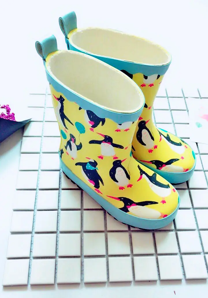 Promotion Cross -border INS Explosion Penguin Sky Horse Leopard Rain Rain Boots Rubber Waterproof ENBIHOUSE Children's Rain Shoes — chobi 7