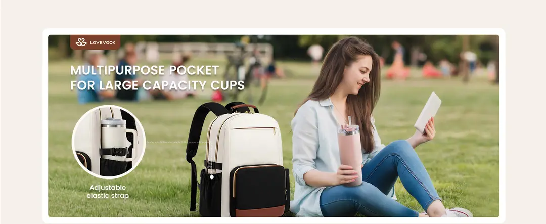 Laptop, backpack for traveling, luggage capacious storage system lightweight for mother and baby — chobi 5