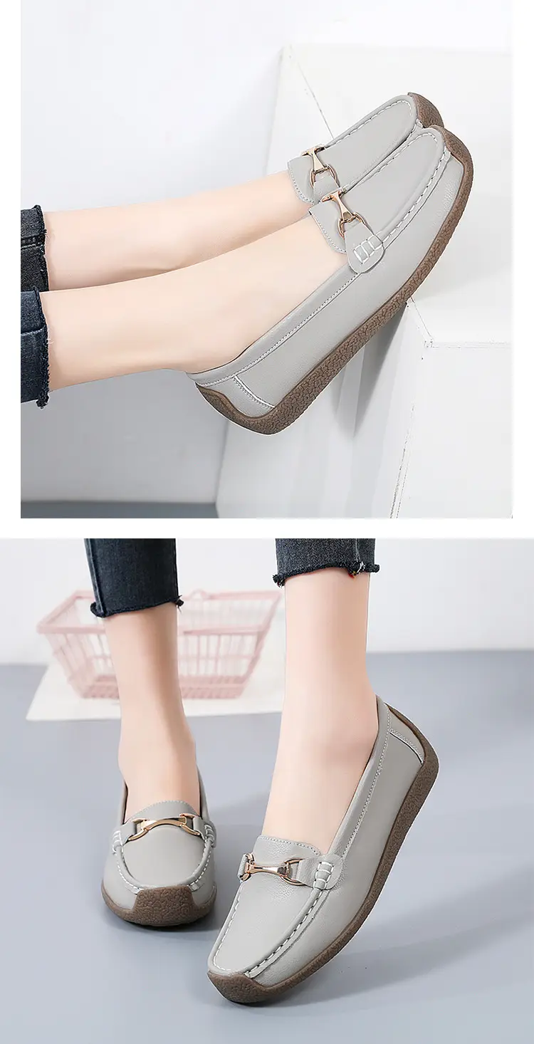 Comfortable universal “mom shoes” for summer and autumn, non-slip loafers wedge heel for work and office, non-slip sole, work shoes — chobi 18