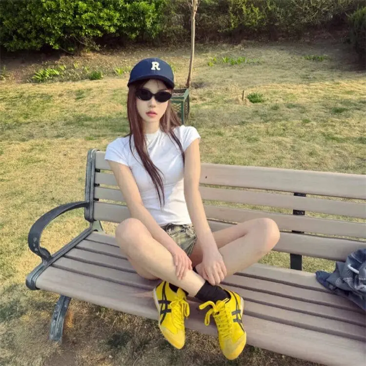 Cross-border Onizuka official website onslaught tiger flagship men's and women's one-step lazy moral training Forrest Gump white shoes — chobi 8