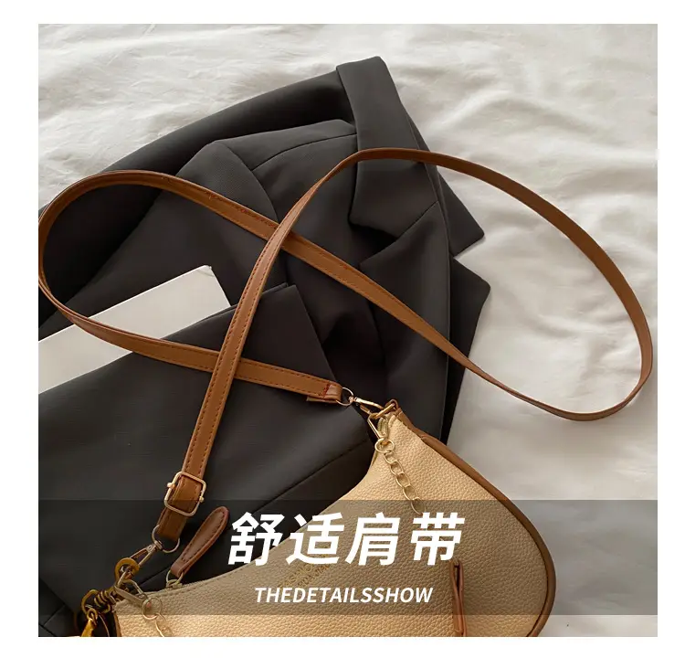 Fashionable trend solid color underarm bag, shoulder bag, one-shoulder bag, purse — chobi 4