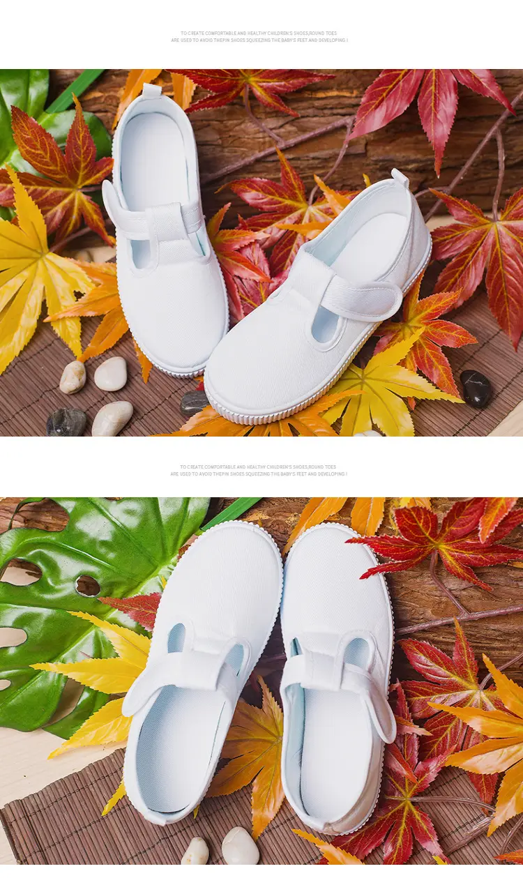 (Wholesale), children's espadrilles for early age, white white sneakers, cloth white shoes for students — chobi 20